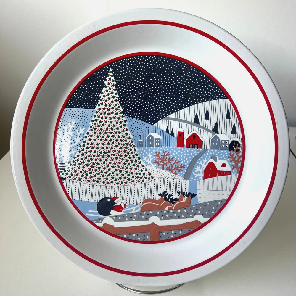 Noritake Epoch Twas the Night Before Christmas Chop Plate 8100 Korea 12"